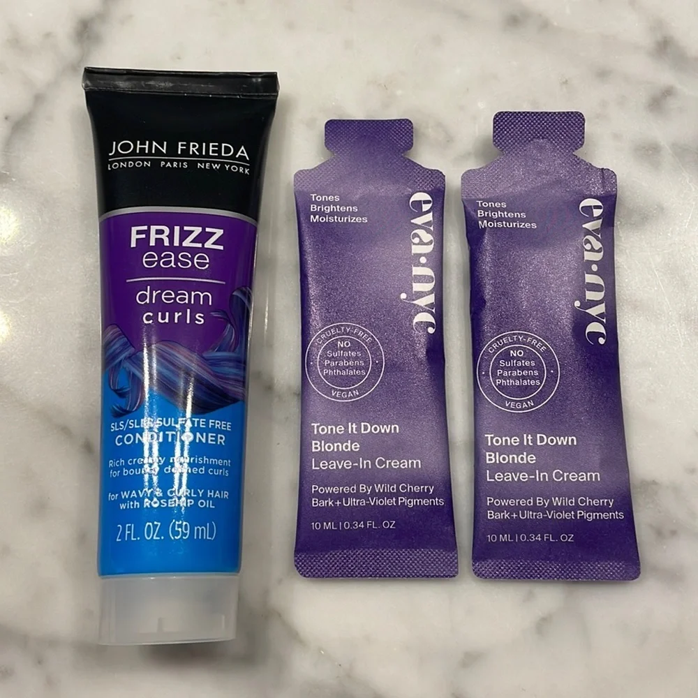 John Frieda and Eva NYC Hair Care Bundle - Conditioner and Leave-In Cream